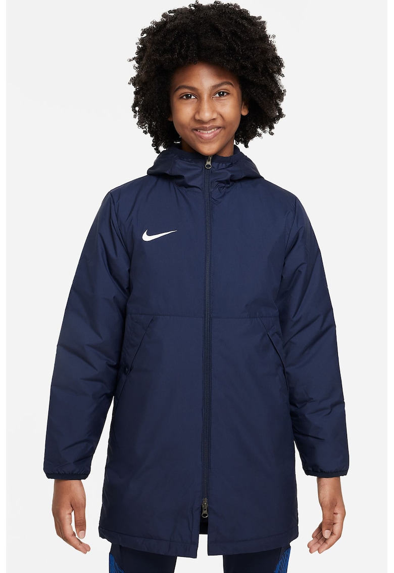 Футболно яке с качулка и лого - Тъмносин Nike