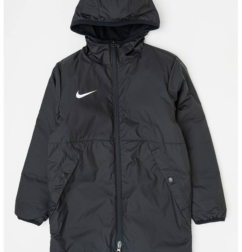 Футболно яке с качулка и лого - Черен/Бял Nike