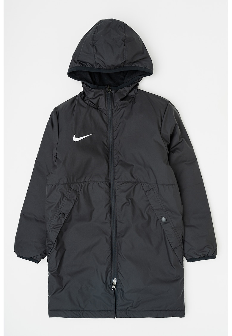 Футболно яке с качулка и лого - Черен/Бял Nike