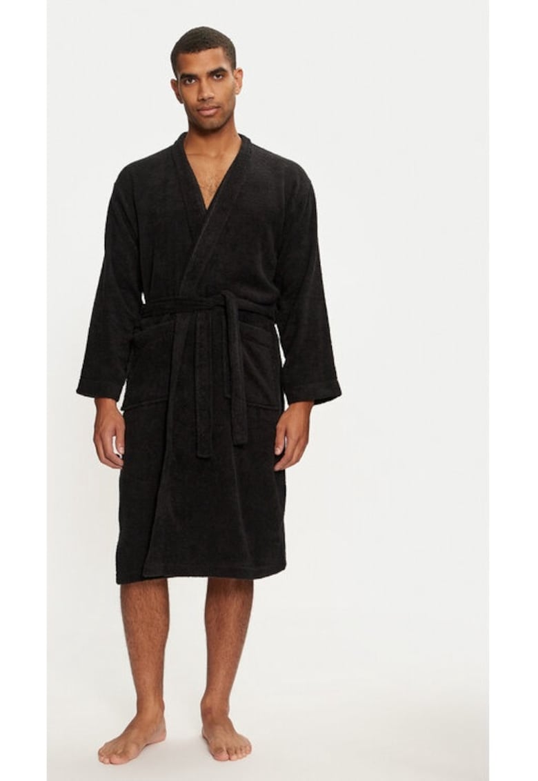 Халат за баня Jack&Jones 12243624 черен - памук Jack Jones