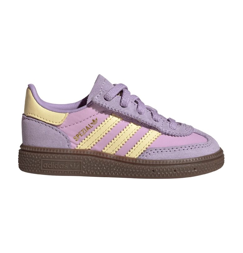 Хандбал обувки Spezial под глезена с велур - Жълт/Лилав/Розово adidas Originals