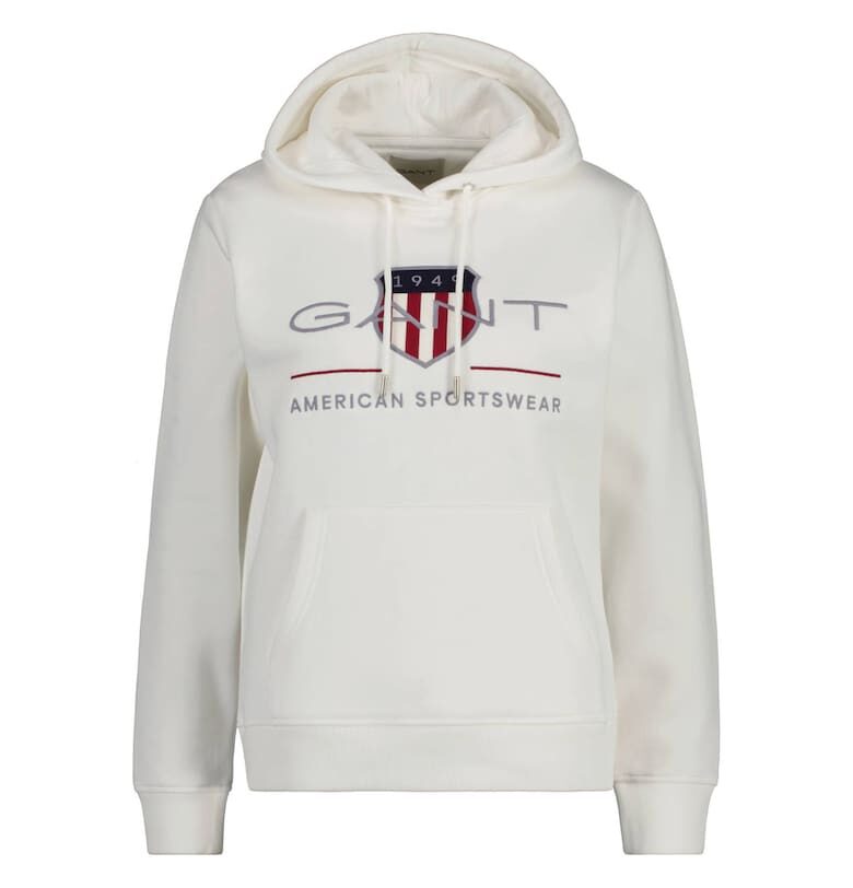 Худи Archive Shield с лого - Мръснобял Gant