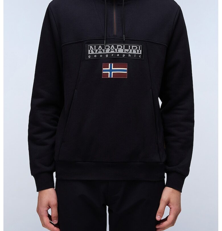 Худи Burgee с къс цип - Черен Napapijri