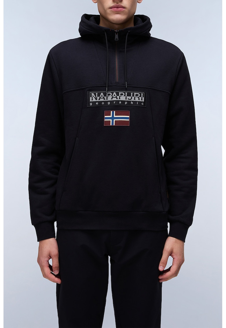 Худи Burgee с къс цип - Черен Napapijri
