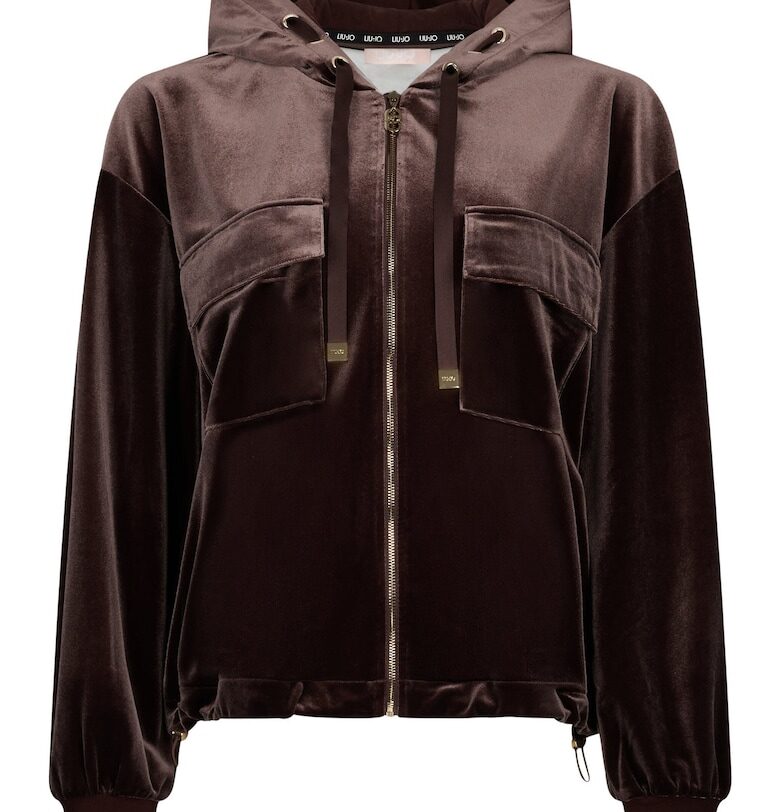 Худи Chenille с цип и джобове - Кафяв Liu Jo