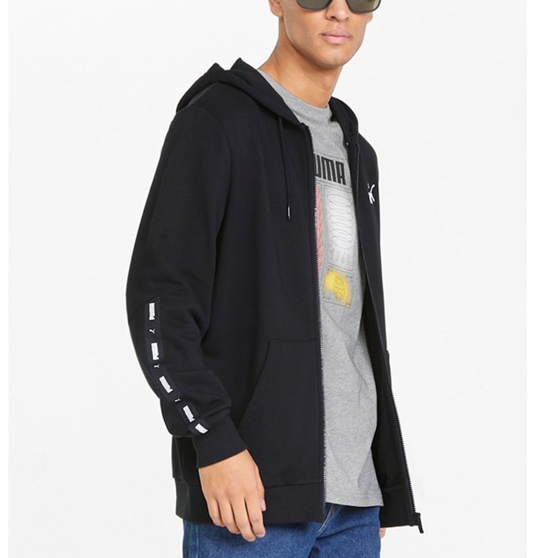 Худи Essential с цип и лого - Черен Puma