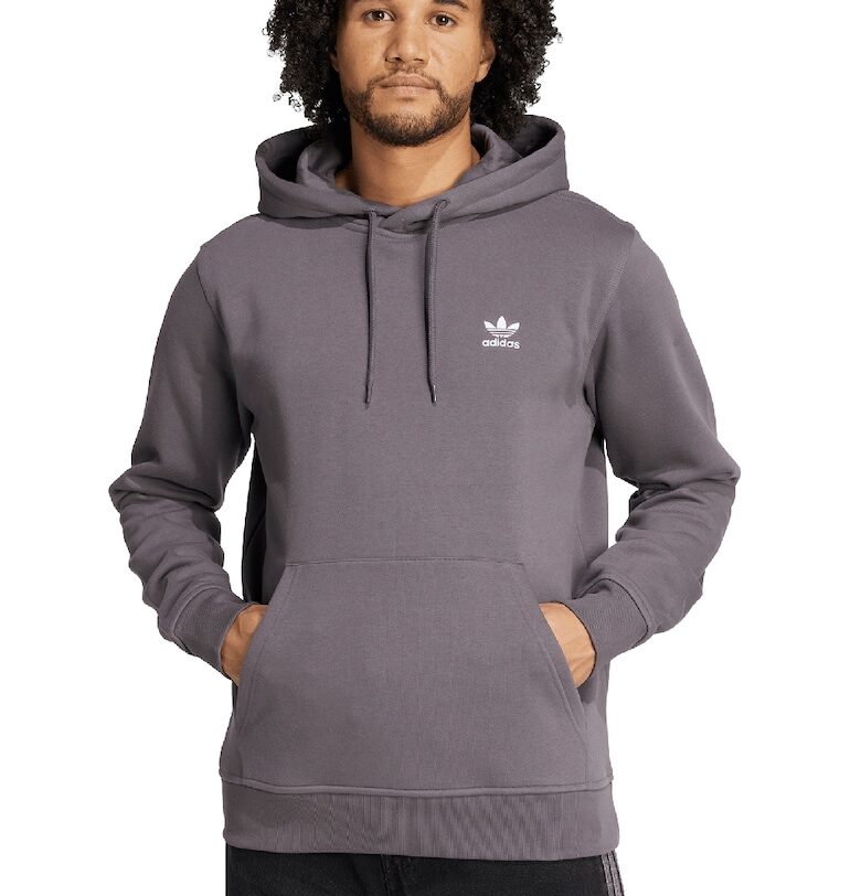 Худи Essentials Trefoil с джоб кенгуру - Tъмносив adidas Originals