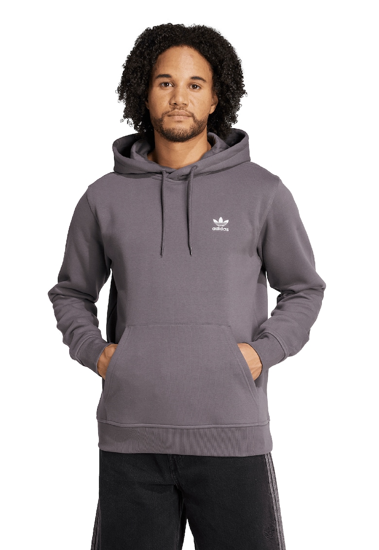 Худи Essentials Trefoil с джоб кенгуру - Tъмносив adidas Originals