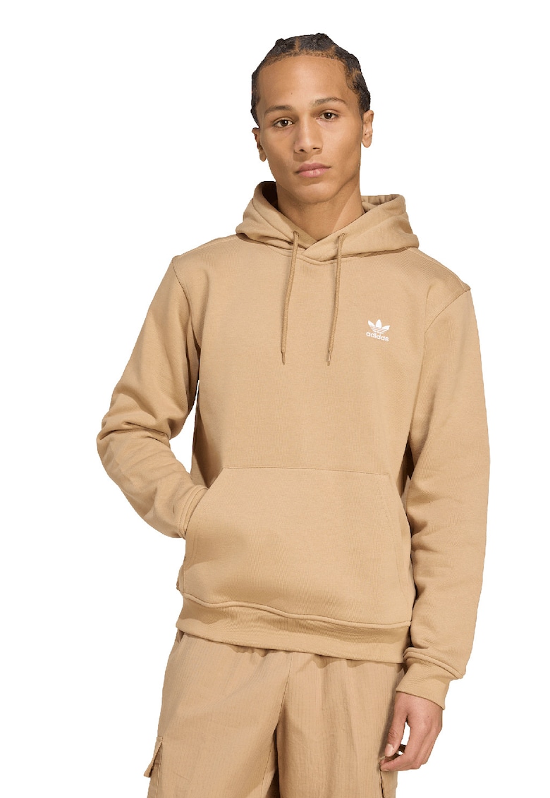 Худи Essentials Trefoil с джоб кенгуру - Бежов adidas Originals