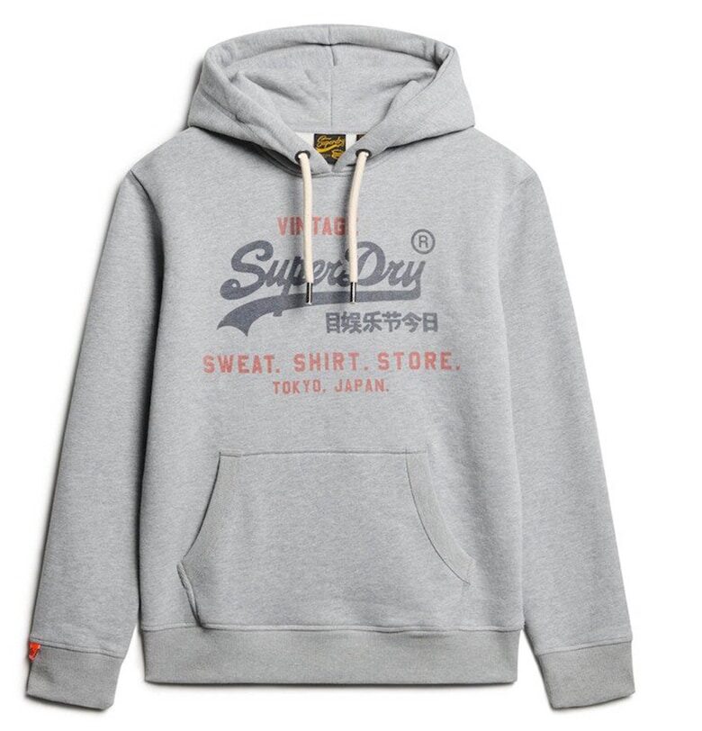 Худи Heritage с памук с лого - Сив Superdry  Co