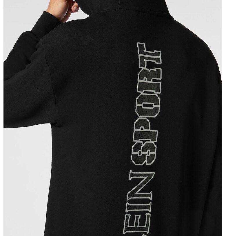 Худи Lamina Scratch с лого - Черен/Сребрист Plein Sport