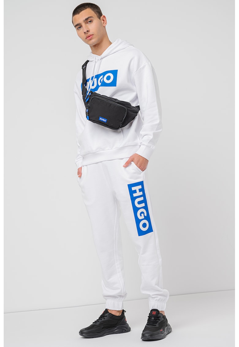 Худи Nalves с лого - Кралско Синьо/Бял HUGO