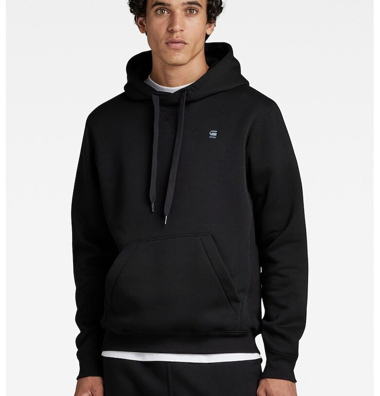 Худи Premium Core с джоб кенгуру - Черен G-STAR