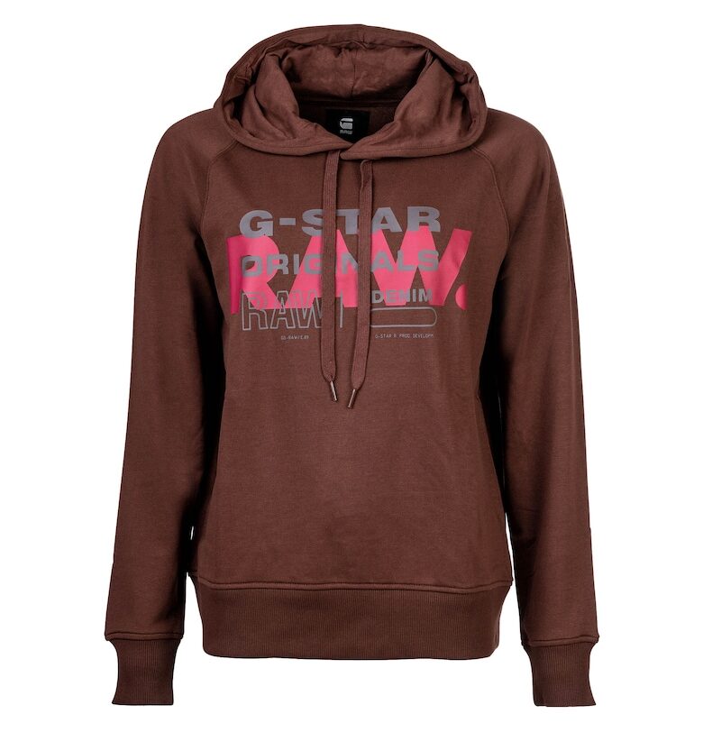 Худи Premium Core с лого - Кафяв G-STAR