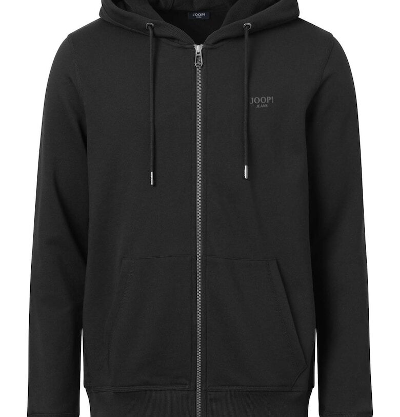 Худи Salvatore 12417 с цип и скосени джобове - Черен JOOP Jeans