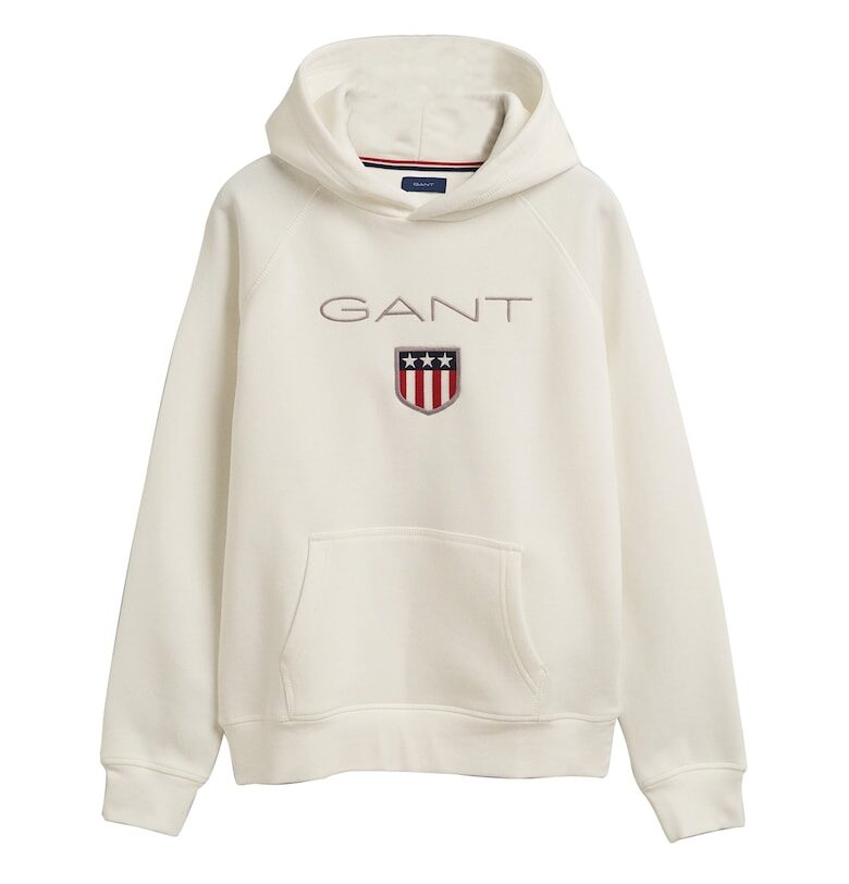 Худи Shield с бродирано лого - Екрю Gant