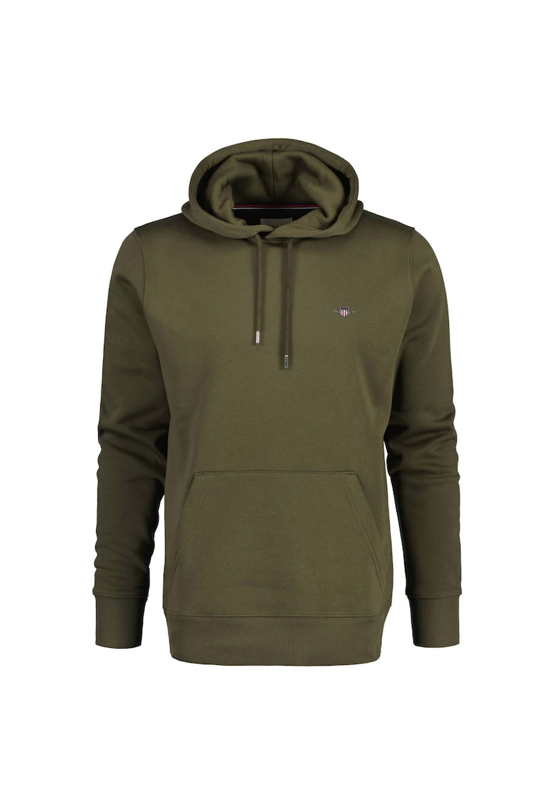 Худи Shield с джоб кенгуру - Зелен Gant