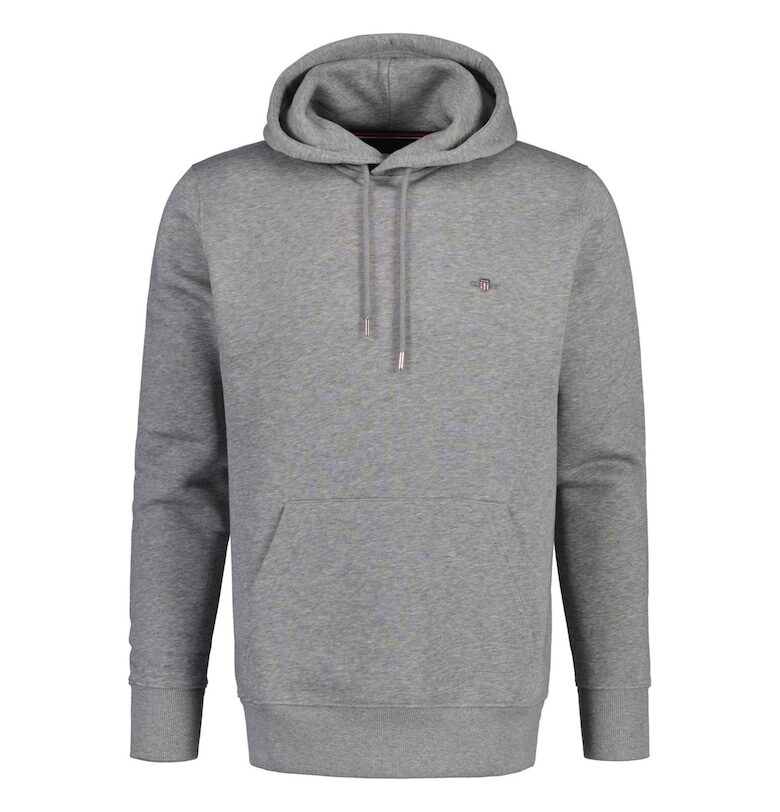 Худи Shield с джоб кенгуру - Сив Gant