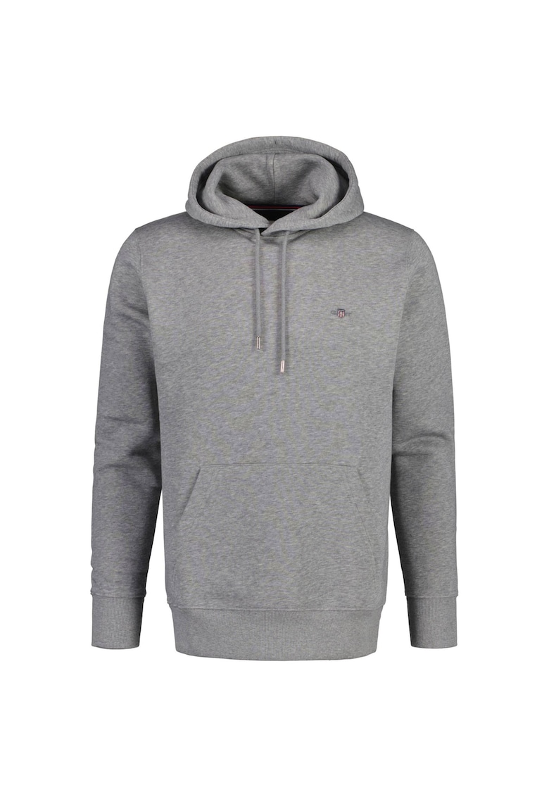 Худи Shield с джоб кенгуру - Сив Gant