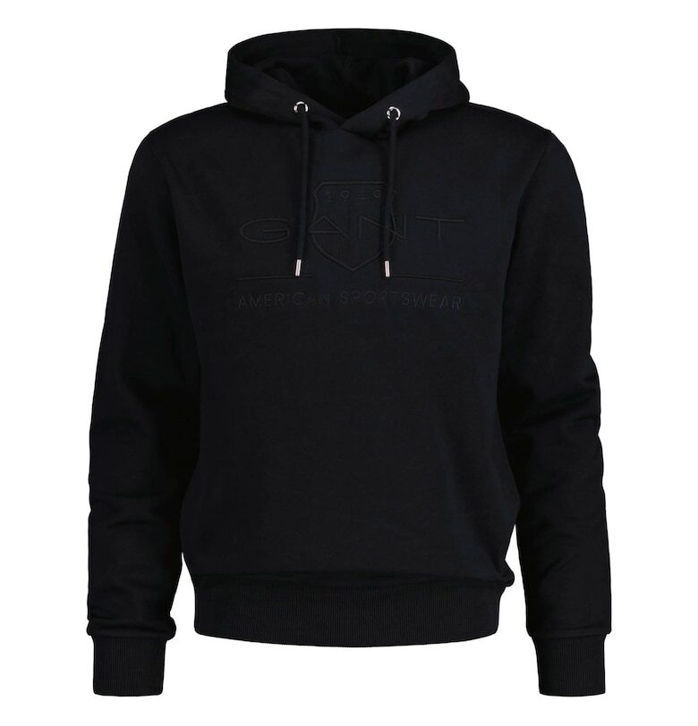 Худи Tonal с бродирано лого - Черен Gant