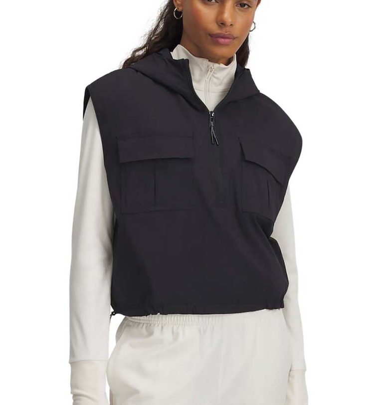 Худи Unstoppable Utility с къси ръкави - Черен Under Armour