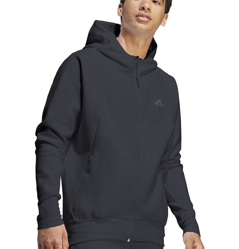 Худи Z.N.E с цип и реглан ръкави - Черен adidas Sportswear
