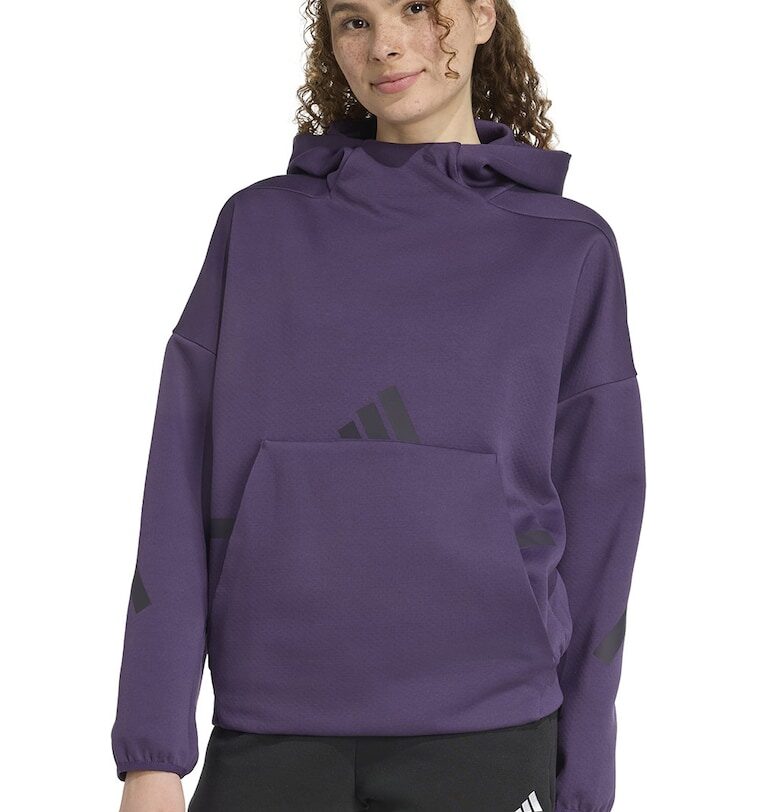 Худи Z.N.E. с джоб кенгуру - Тъмновиолетов adidas Sportswear