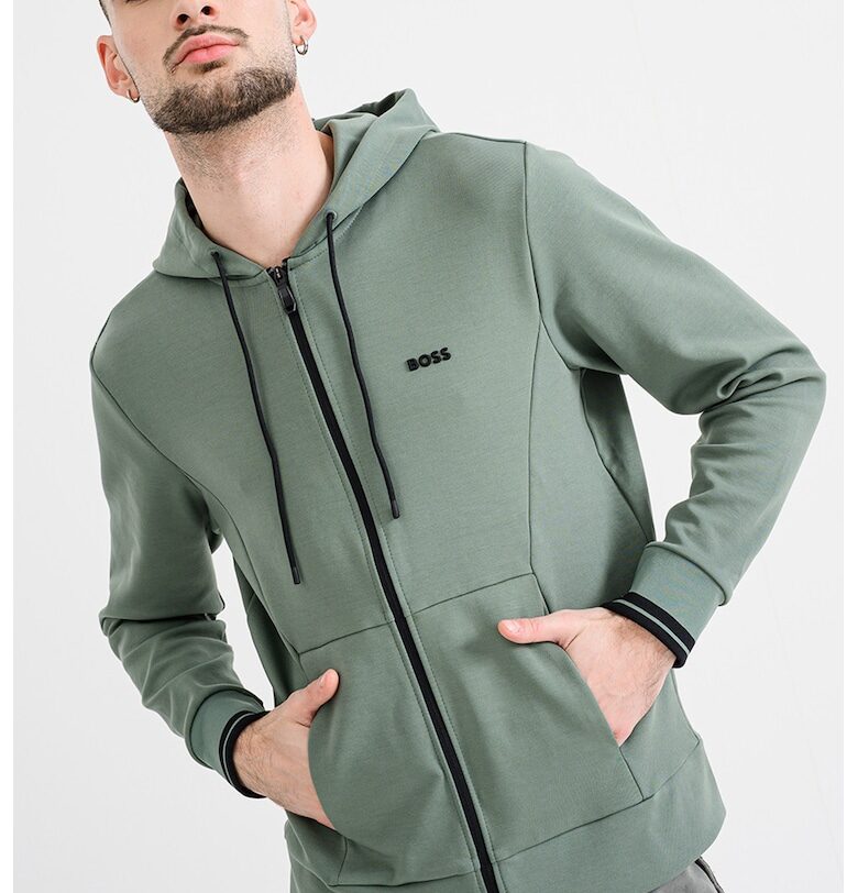 Худи Zone с цип - Папратово зелено BOSS