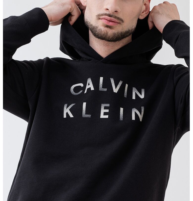 Худи от органичен памук - Черен CALVIN KLEIN