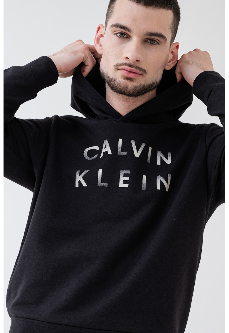 Худи от органичен памук - Черен CALVIN KLEIN