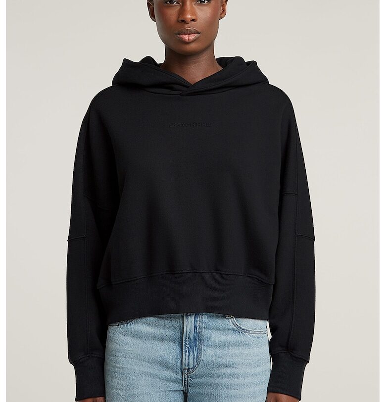 Худи от органичен памук с лого - Черен G-STAR