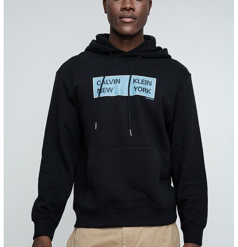 Худи от памук с лого - Черен CALVIN KLEIN JEANS