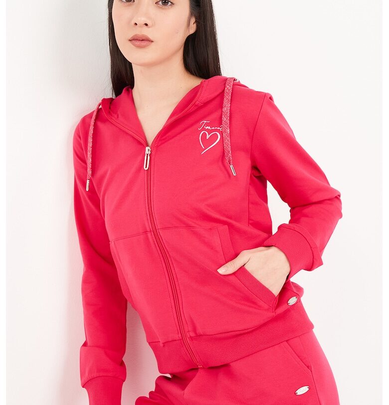 Худи с бляскави елементи - Малина Timeout