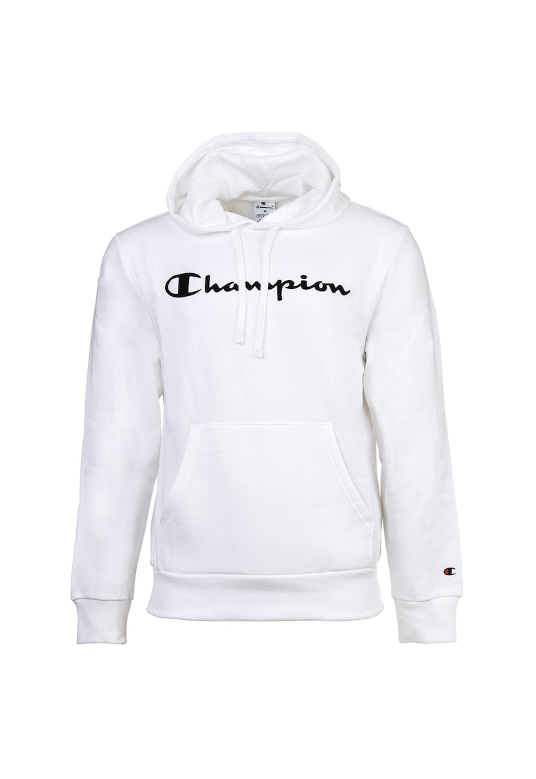 Худи с бродирано лого - Бял Champion