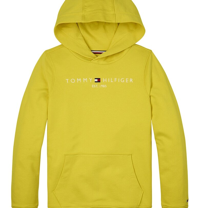 Худи с бродирано лого и джоб кенгуру - Шафраново жълто Tommy Hilfiger