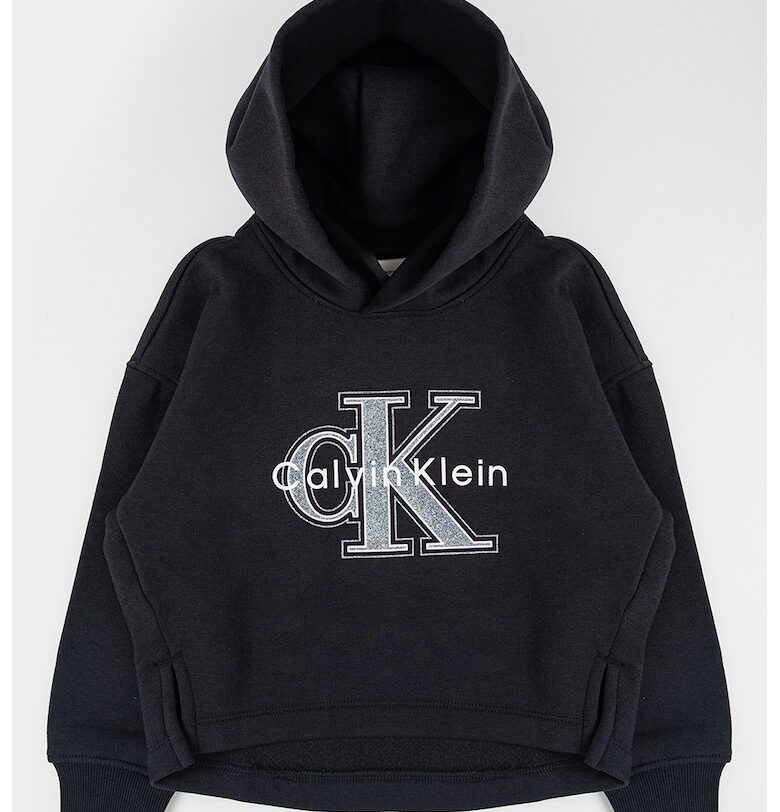 Худи с брокатено лого - Черен CALVIN KLEIN