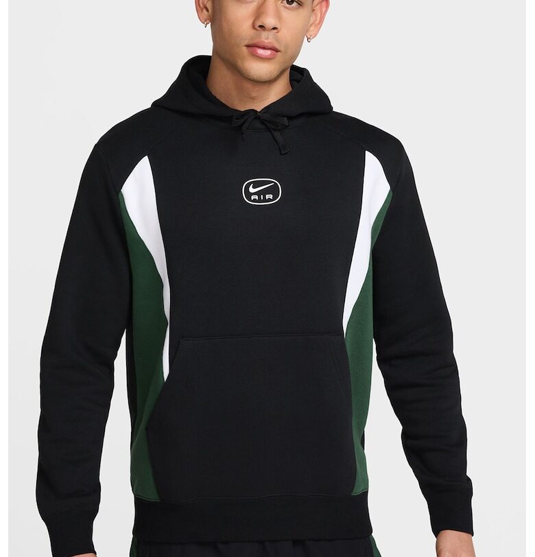 Худи с връзка и джоб кенгуру - Черен/Бял Nike