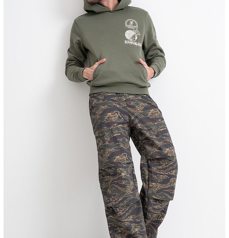 Худи с графика Funes - Бледо каки Napapijri