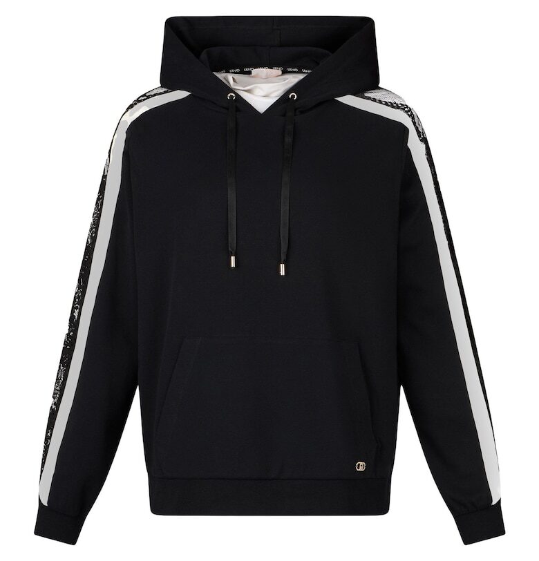 Худи с дантела - Черен Liu Jo