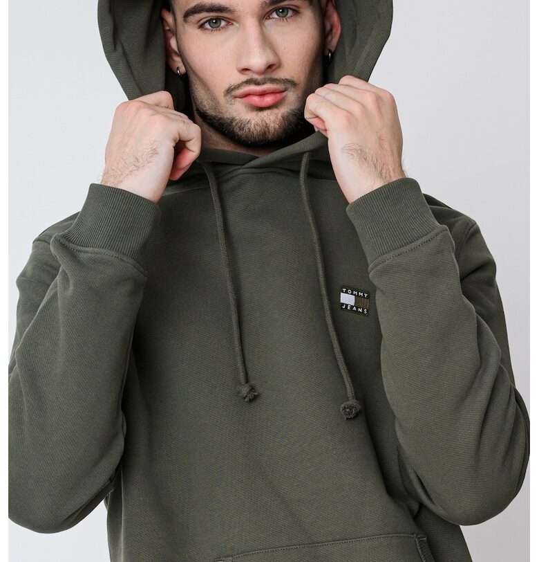 Худи с джоб кенгуру - Зелен Tommy Jeans