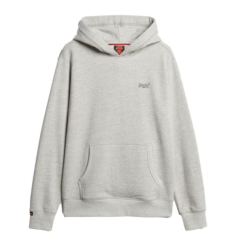 Худи с джоб кенгуру - Светло сив Superdry  Co