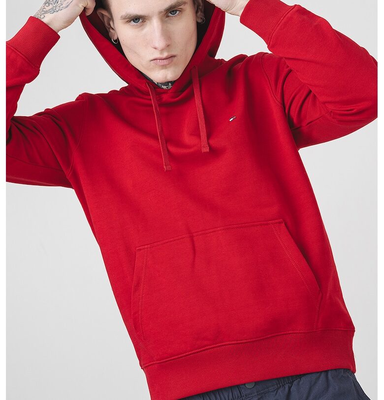 Худи с джоб кенгуру - Червен Tommy Hilfiger
