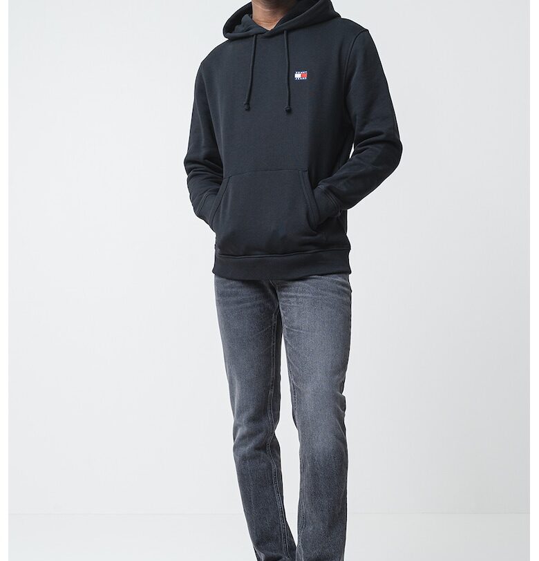 Худи с джоб кенгуру - Червен/Бял/Черен Tommy Jeans