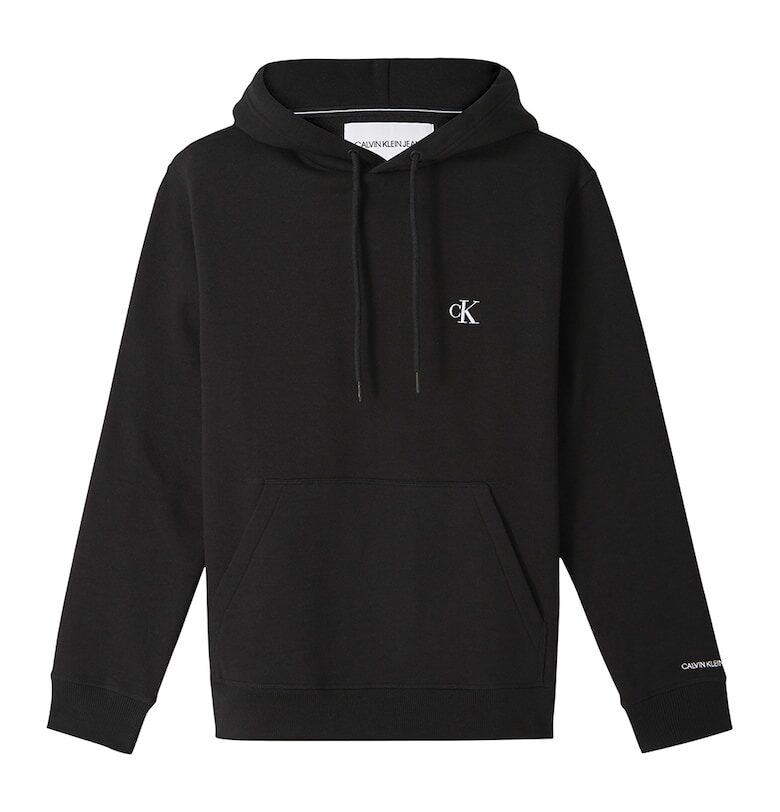 Худи с джоб тип кенгуру - Черен CALVIN KLEIN JEANS
