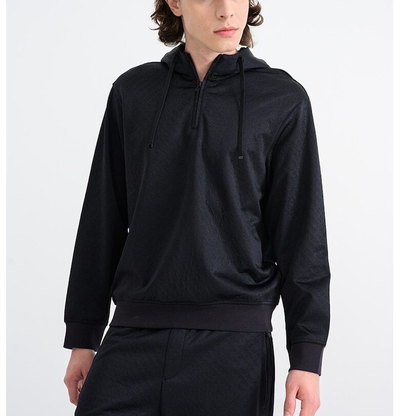 Худи с къс цип - Черен ARMANI EXCHANGE