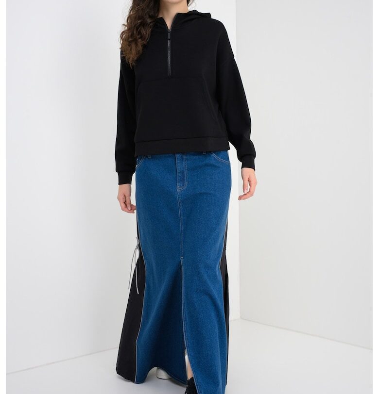 Худи с къс цип - Черен ARMANI EXCHANGE