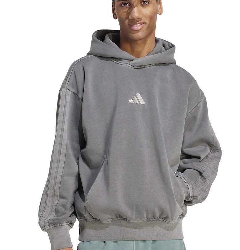 Худи с лого - Бял/Tъмносив adidas Sportswear