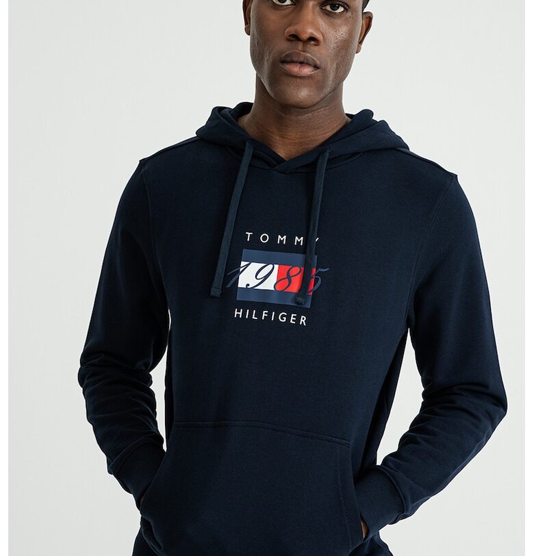 Худи с лого и джоб кенгуру - Ултрамарин синьо Tommy Hilfiger