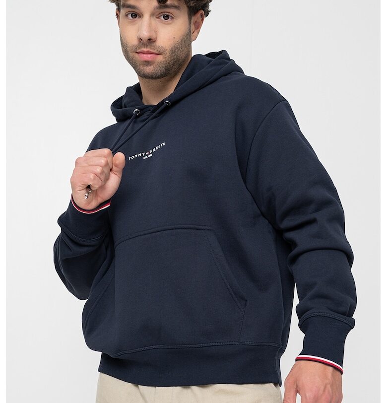 Худи с лого и джоб кенгуру - Ултрамарин синьо Tommy Hilfiger