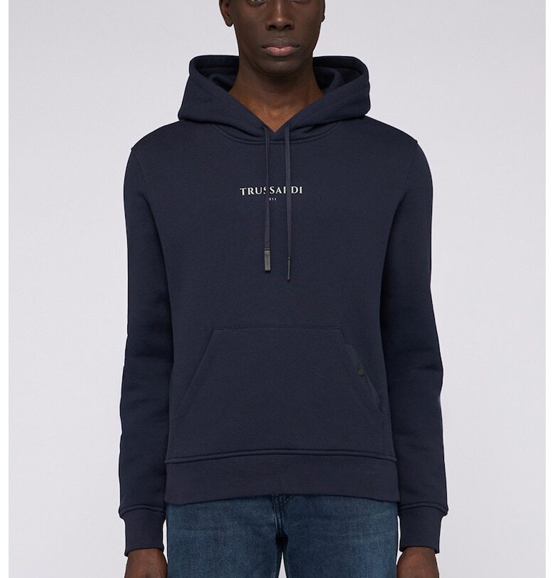 Худи с лого и джоб кенгуру - Ултрамарин синьо Trussardi